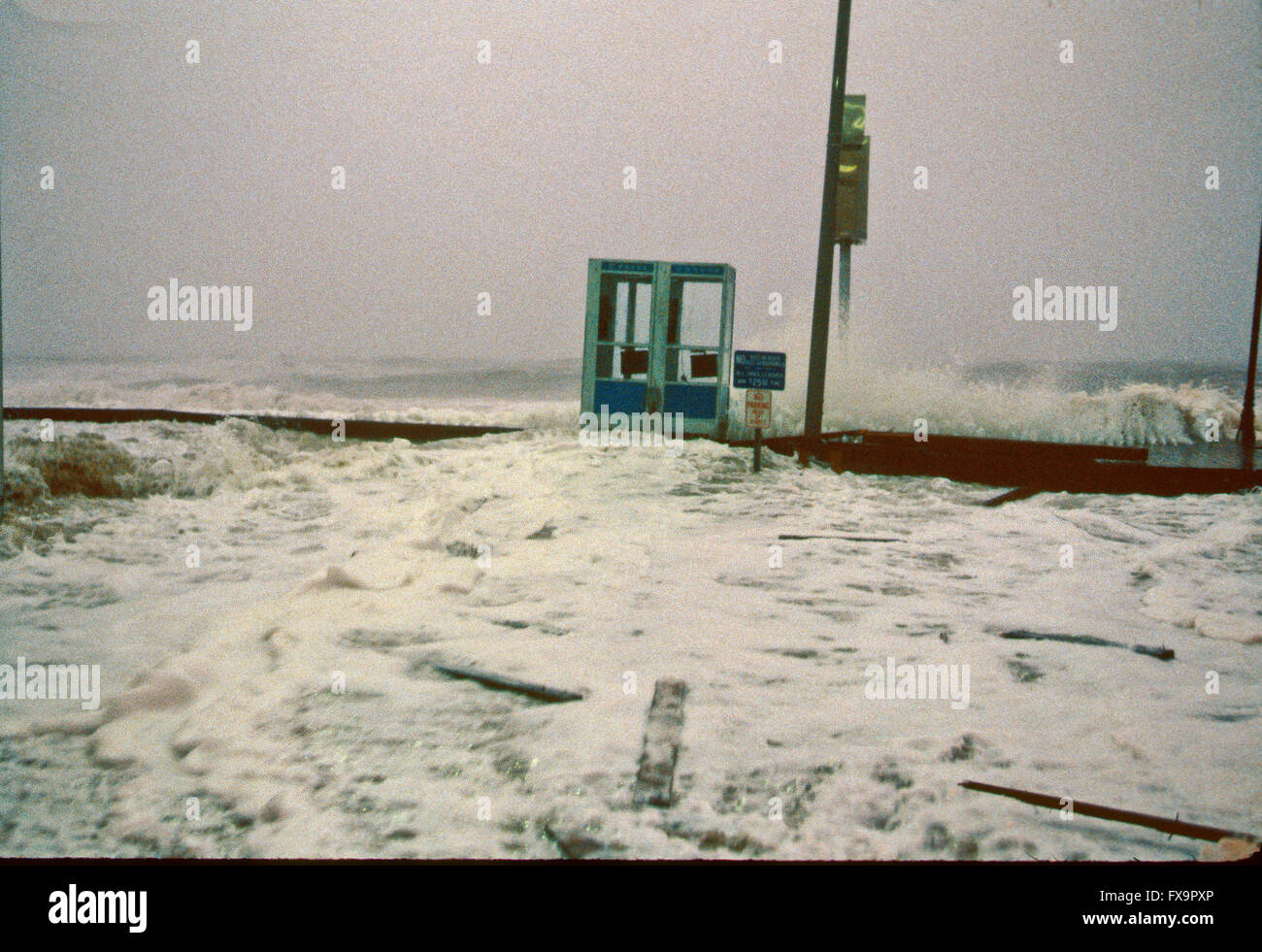 Ocean City, Maryland, USA, 28th September, 1985 Hurricane Gloria comes ashore in Ocean City, Maryland,  Credit: Mark Reinstein Stock Photo