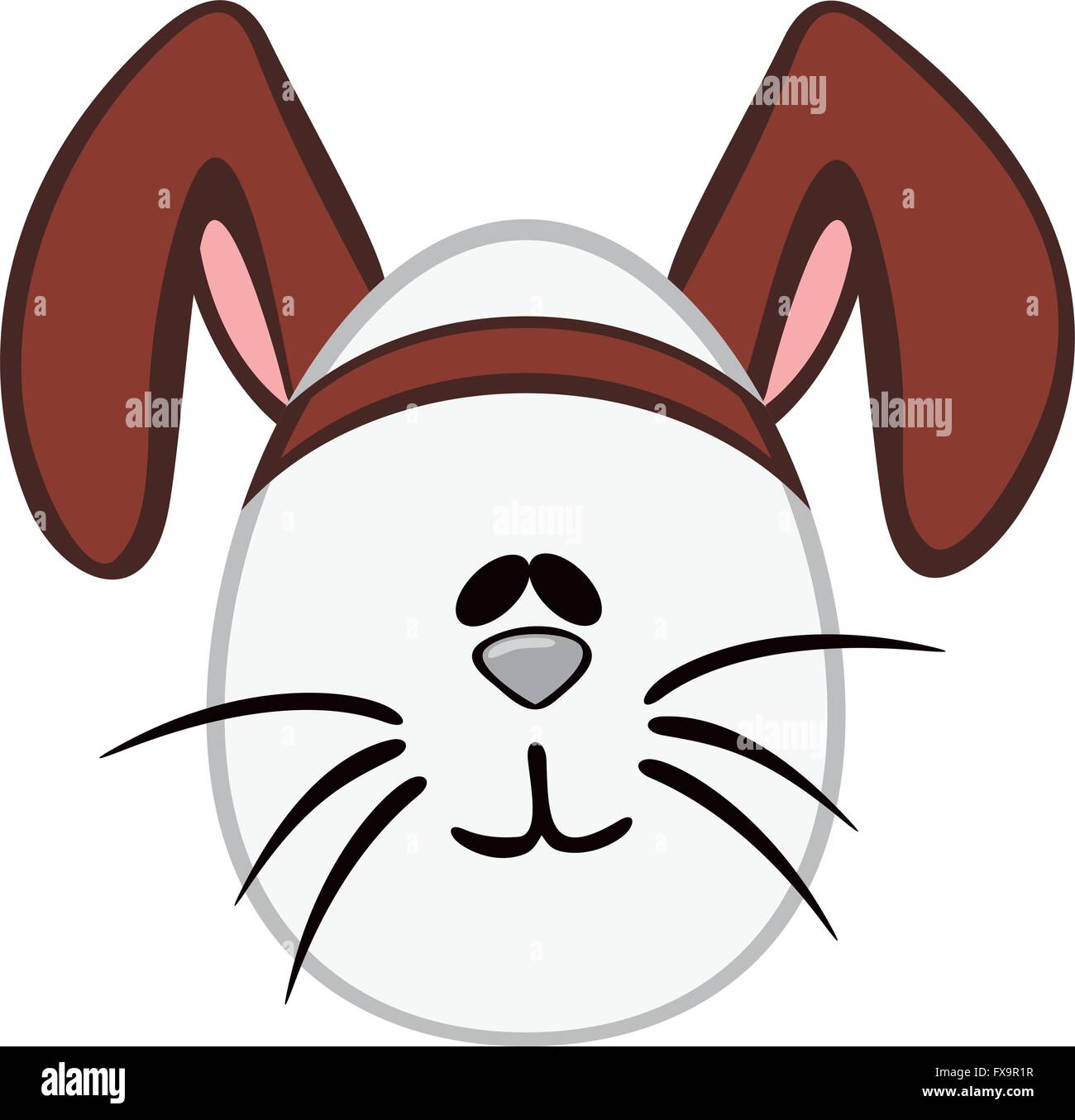 Easter bunny decorated egg Stock Vector Images - Alamy