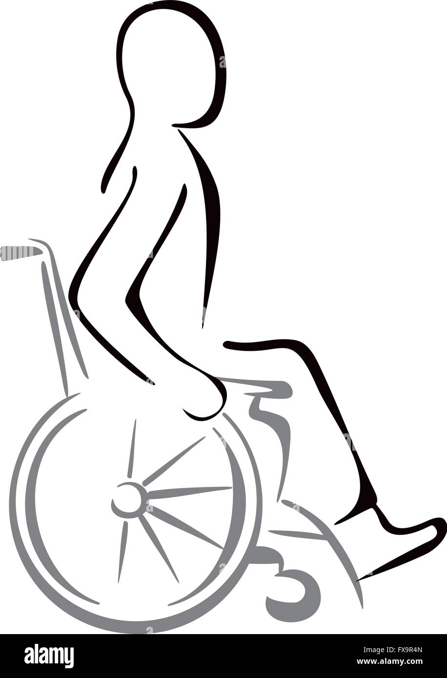 Disabled in a wheelchair Stock Vector