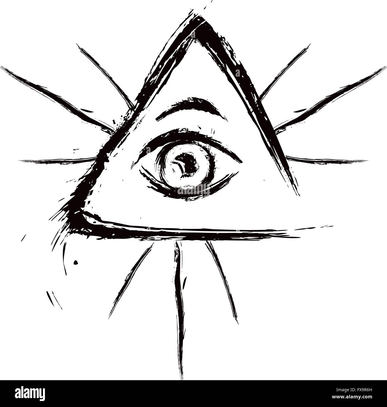 All seeing eye Stock Vector