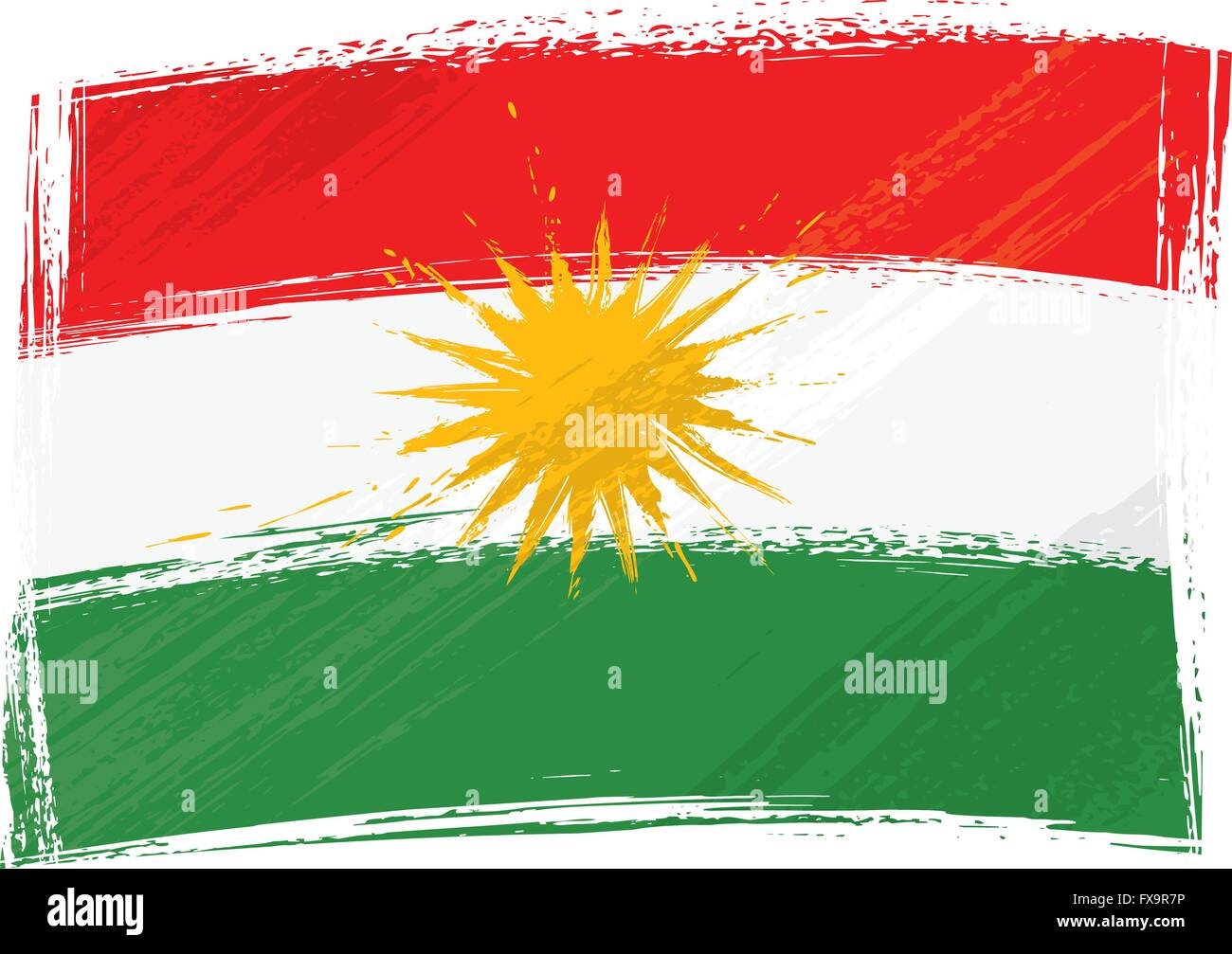 Grunge Kurdistan flag Stock Vector Image & Art Alamy