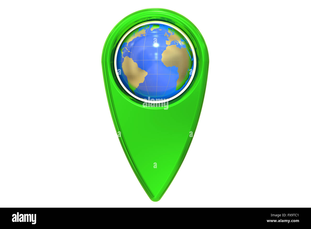 map pointer, 3D rendering isolated on white background Stock Photo - Alamy