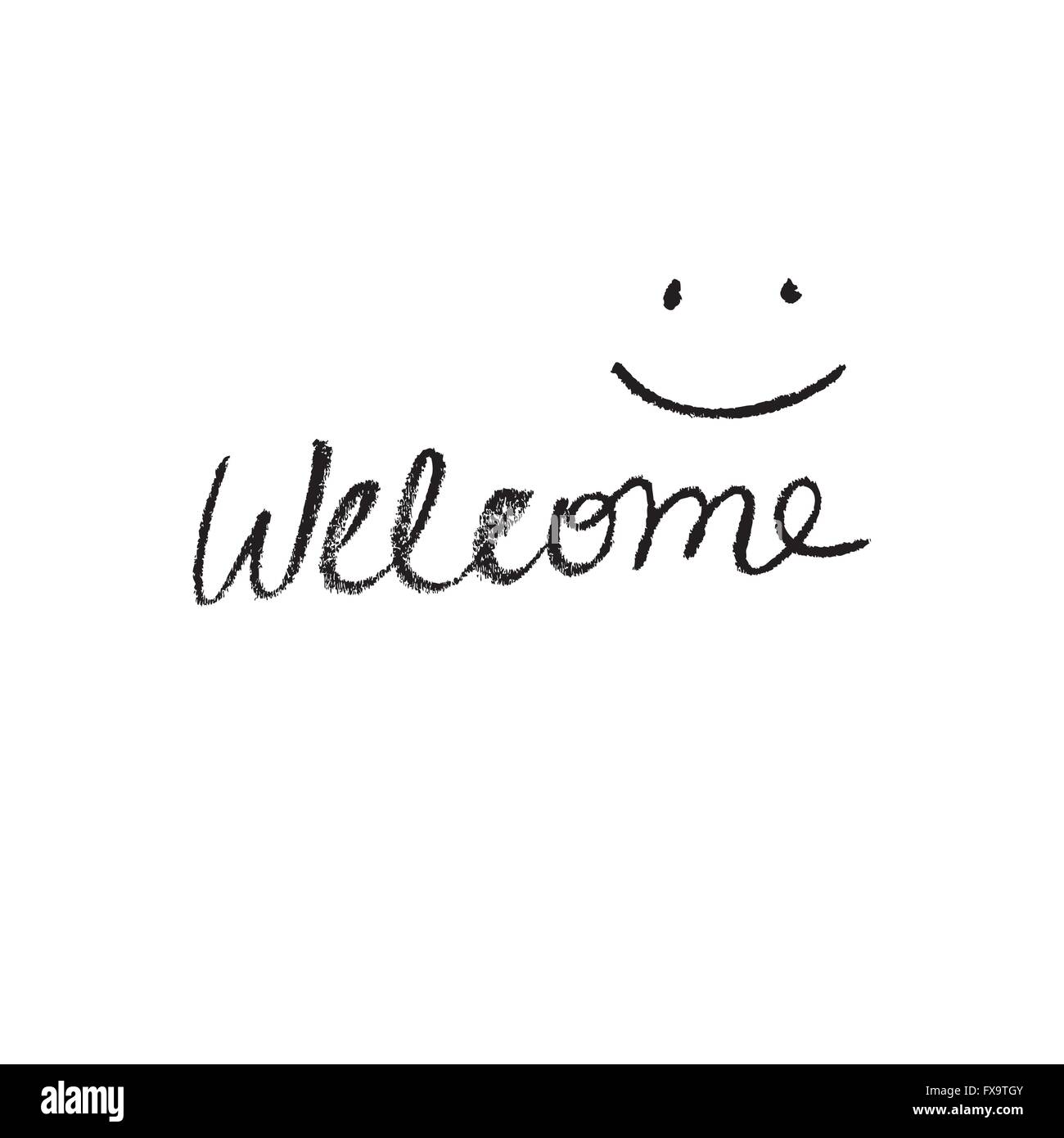 Simple welcome sign Stock Vector