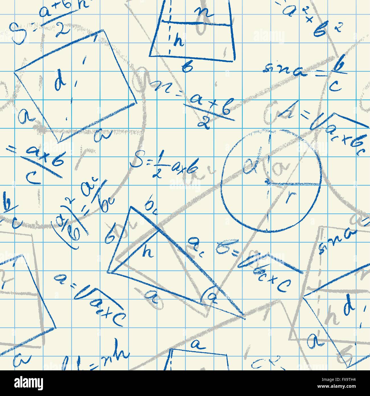 Mathematical seamless pattern Stock Vector