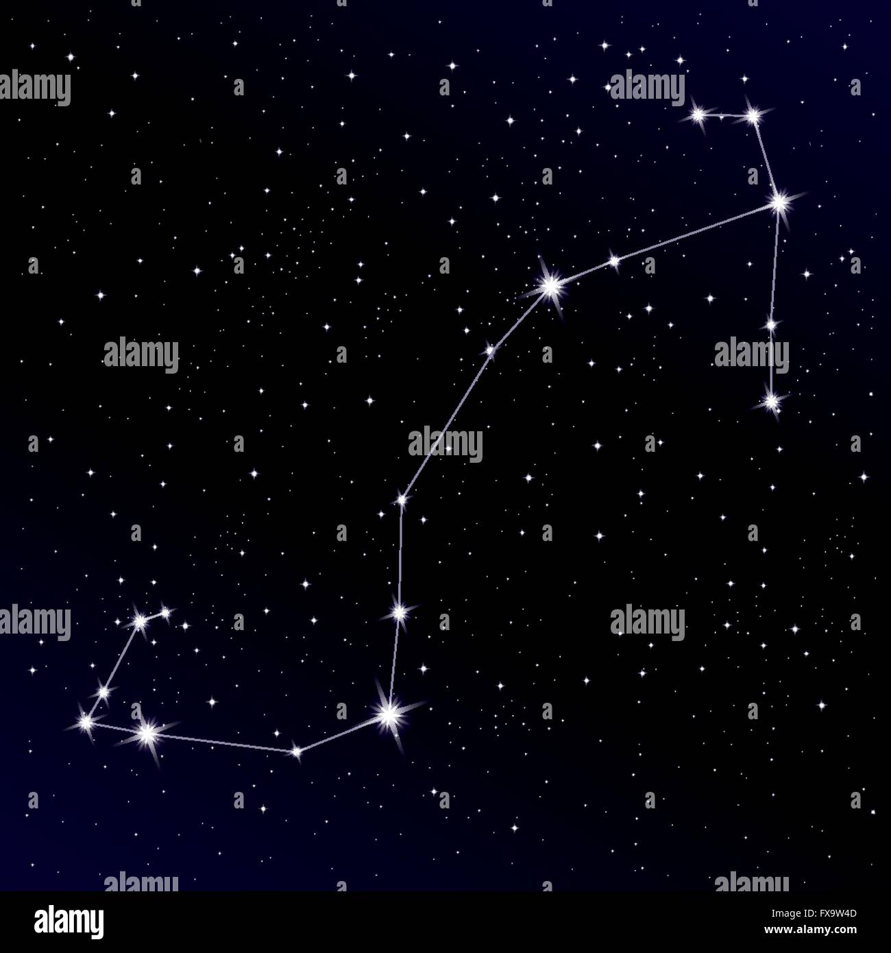 Scorpio constellation Stock Vector