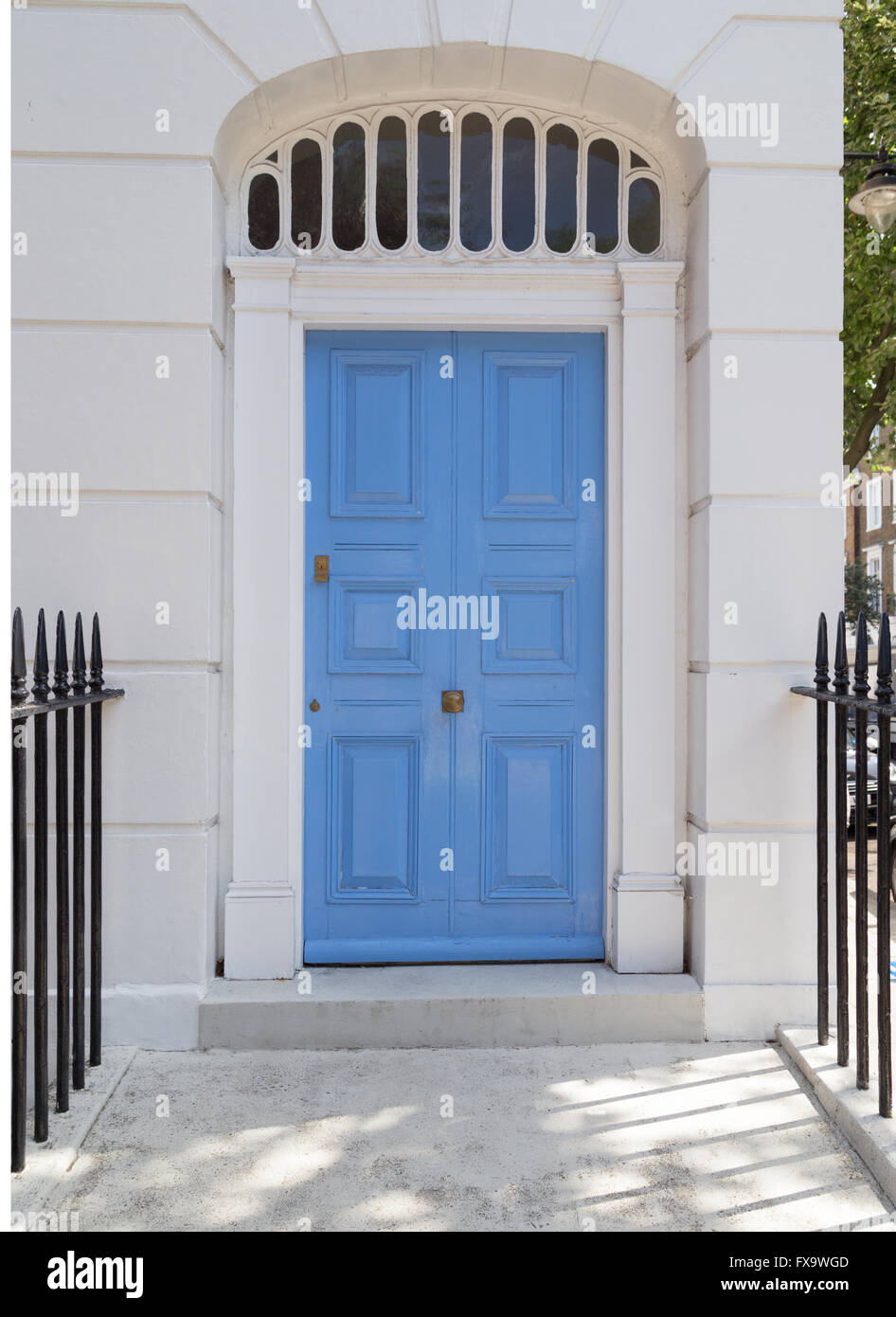 Blue Georgian style six-panel front door in College Cross in Stock ... Blue Georgian style six-panel front door in College Cross in Stock ...