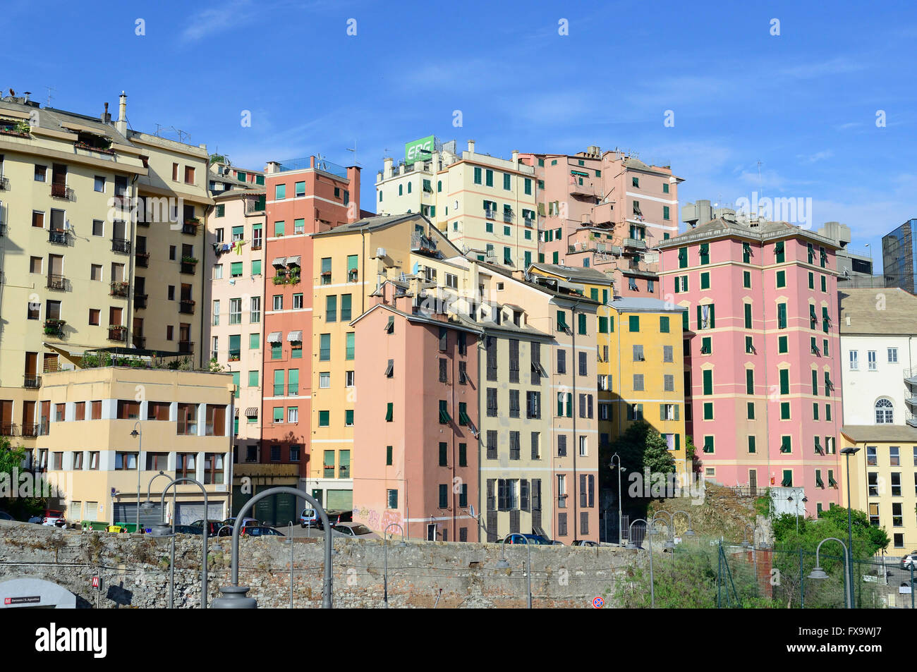 Cityscape, Mura delle Grazie, Carignano district, Genoa, Ligury, Italy, Europe Stock Photo