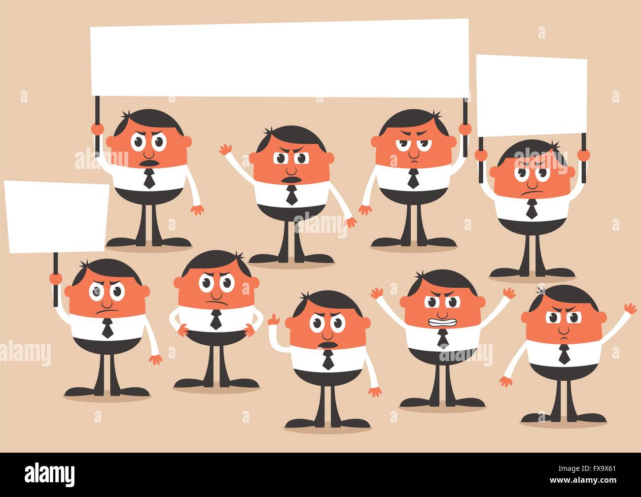 Conceptual illustration of protest. Stock Vector