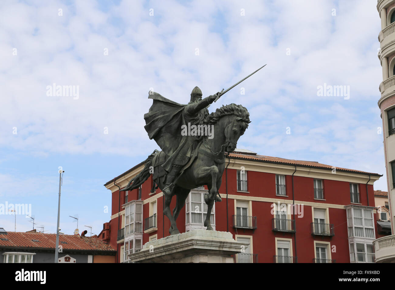 Rodrigo Diaz de Vivar (1043-1099). Castilian and military leader. Monument. Sculptor Juan Cristobal Gonzalez de Quesada Stock Photo