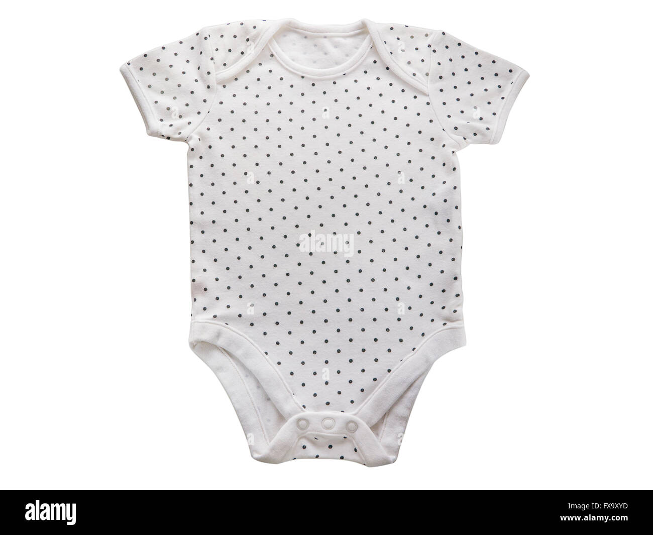 Baby polka dot onesie isolated on white background Stock Photo Alamy