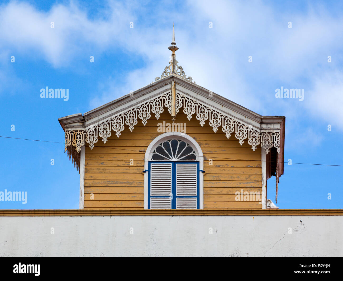 Ornate roof at Ponta Delgada, Sao Miguel, Azores, Stock Photo