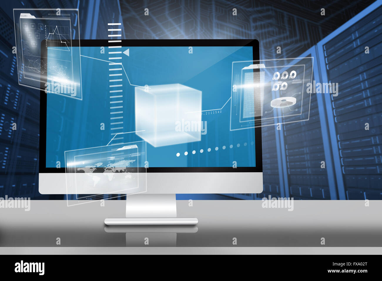 Composite image of computer screen Stock Photo - Alamy