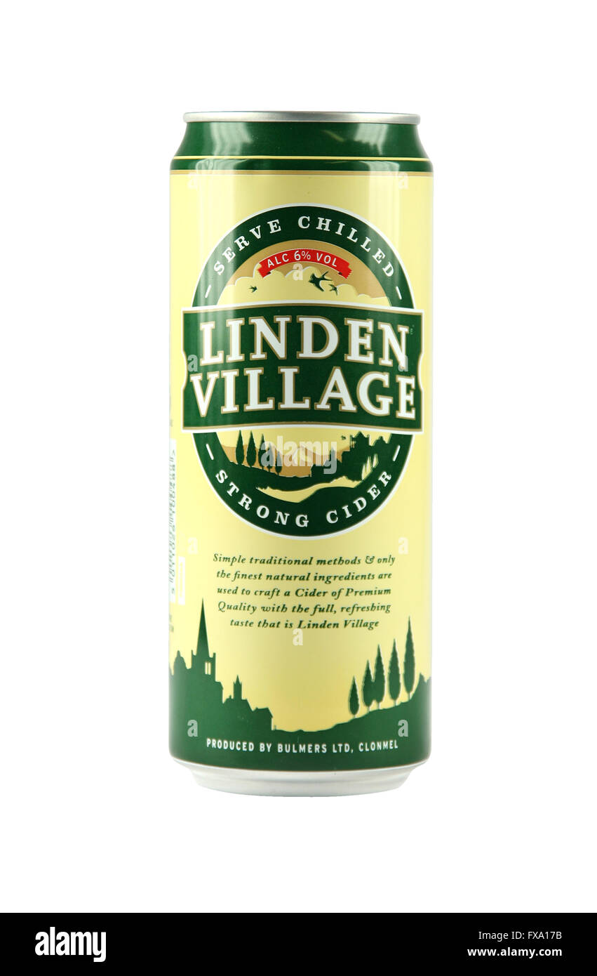 Linden Village strong cider can Stock Photo Alamy