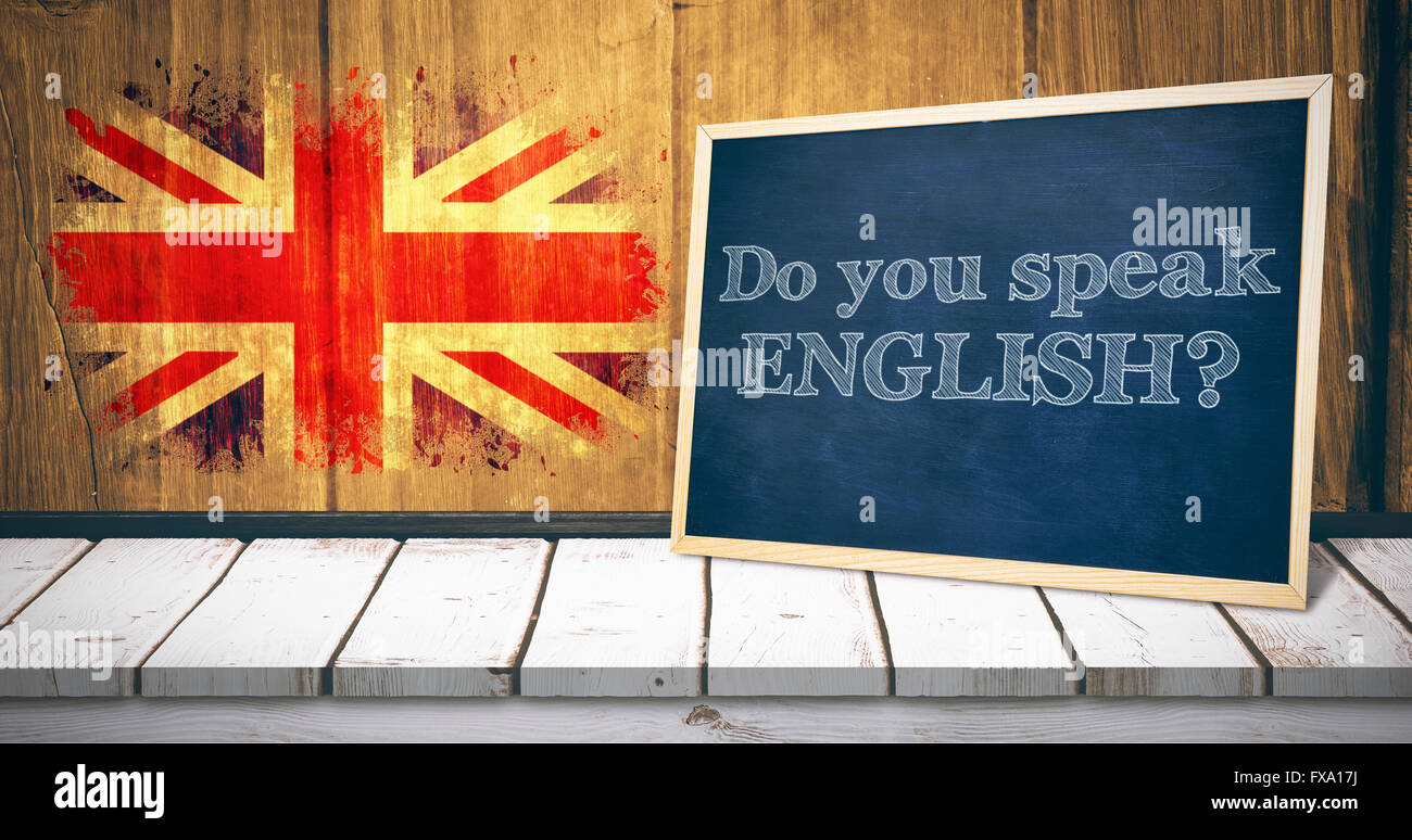 Composite image of do you speak english Stock Photo