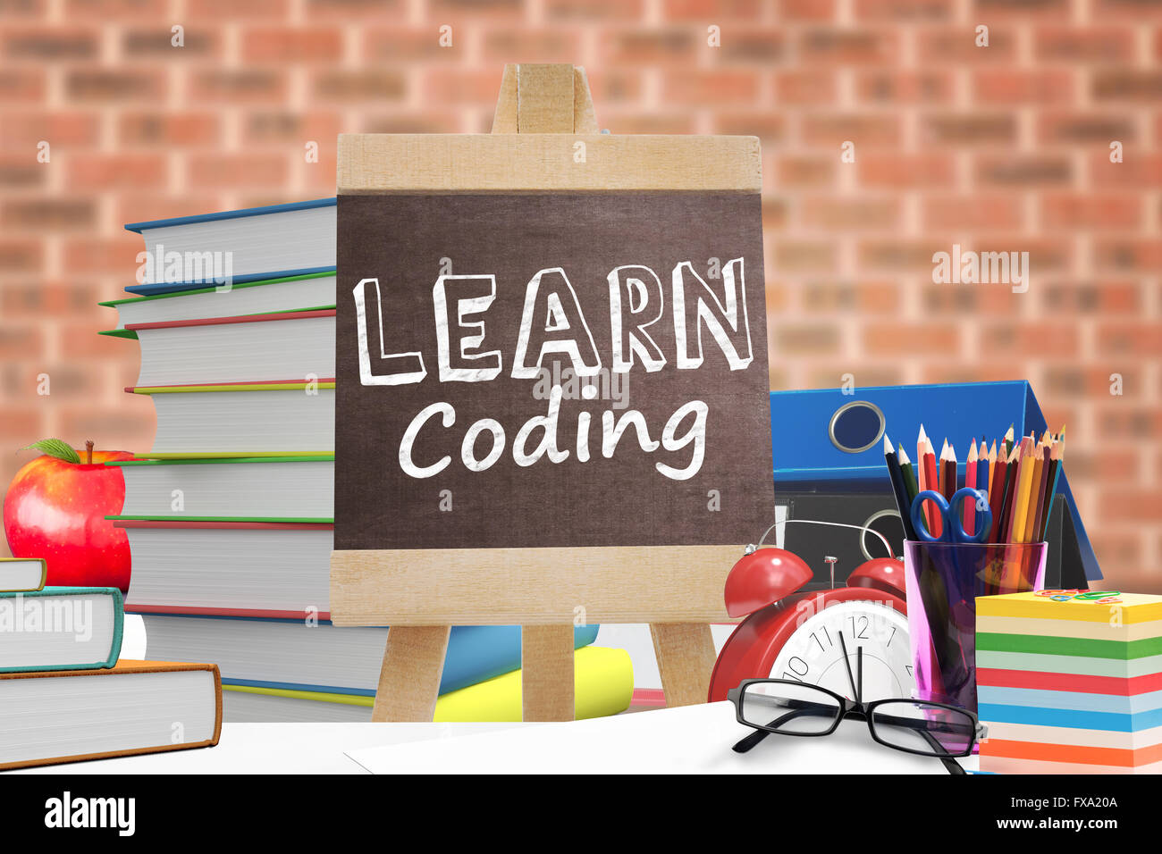 Composite image of learn coding Stock Photo - Alamy