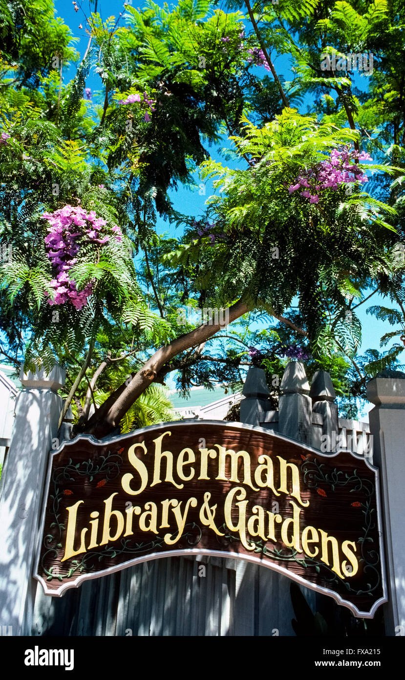 The Sherman Library & Gardens in Corona del Mar, Orange County Stock