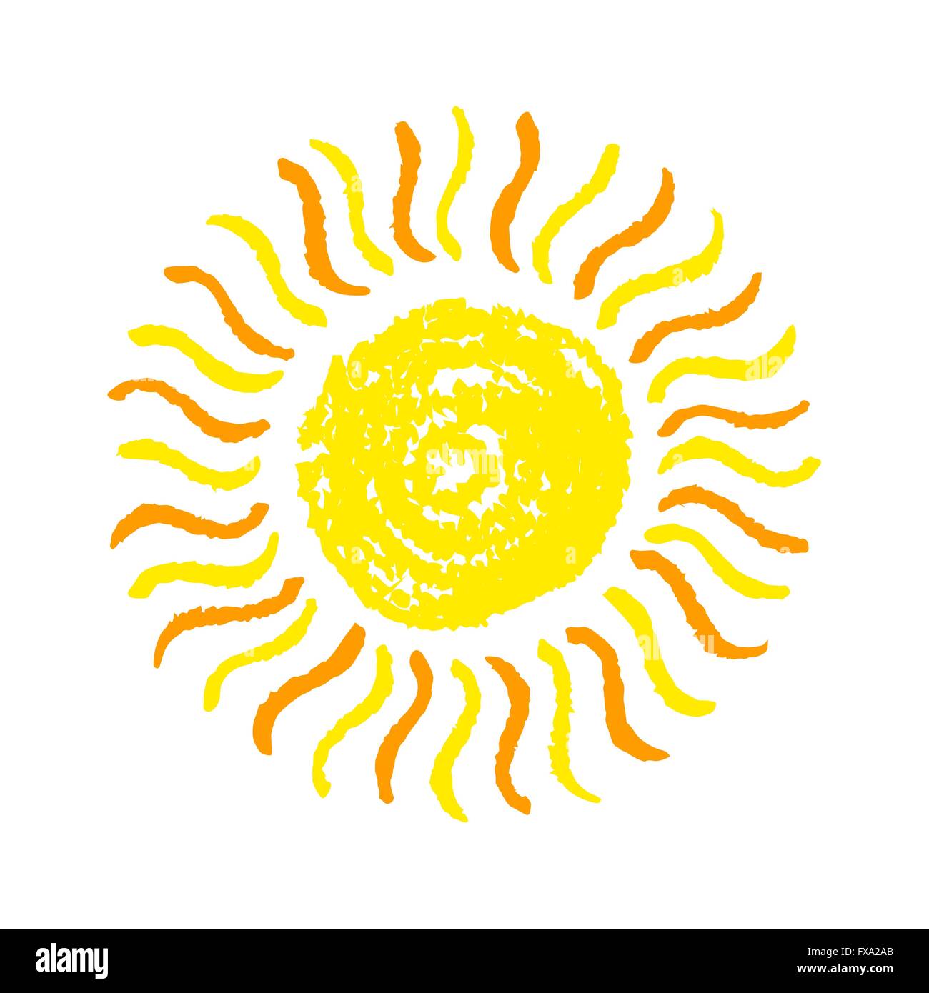 Hand Drawn Sun Stock Vector Image & Art - Alamy