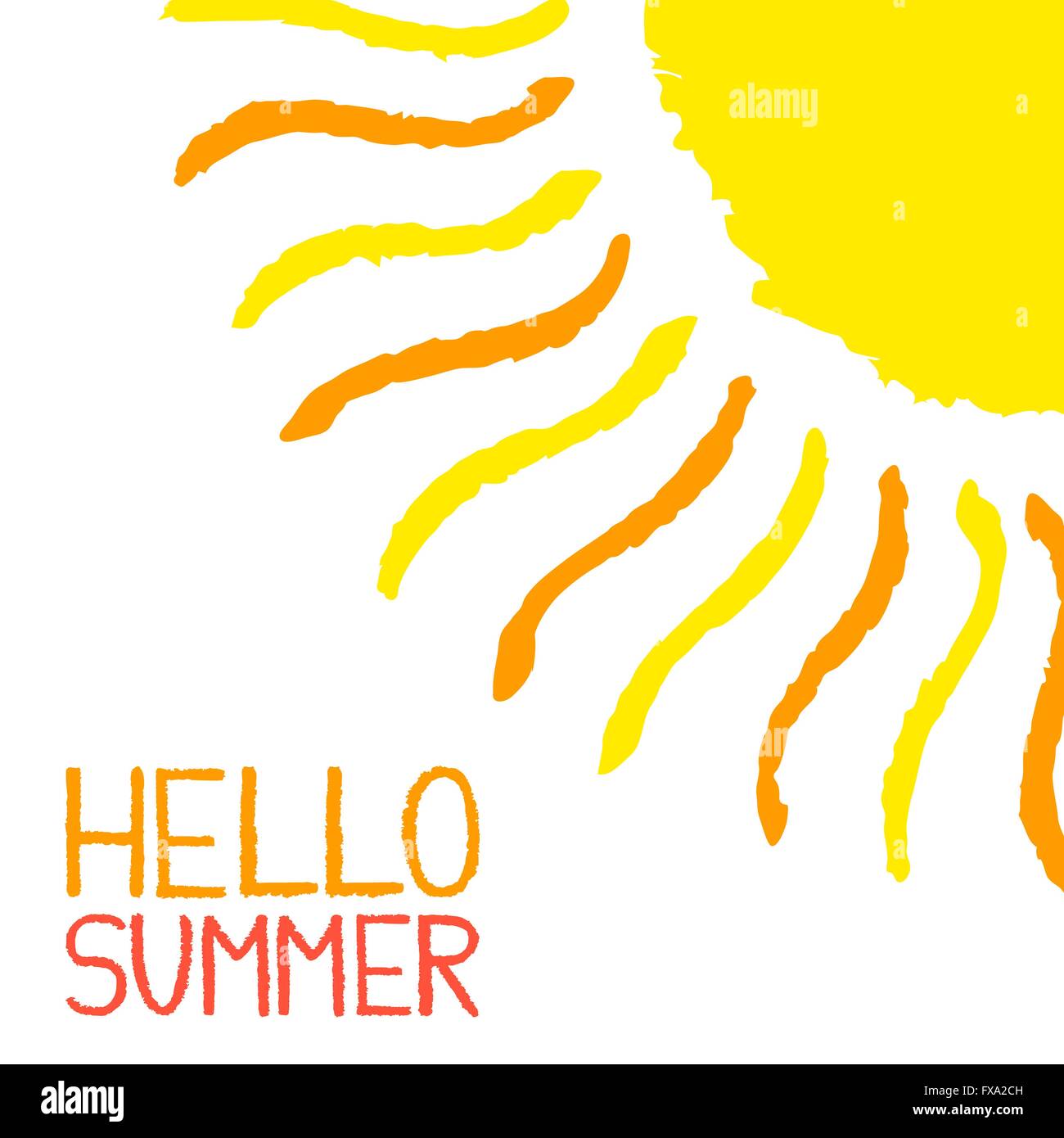 Hello Summer poster Stock Vector Image & Art - Alamy