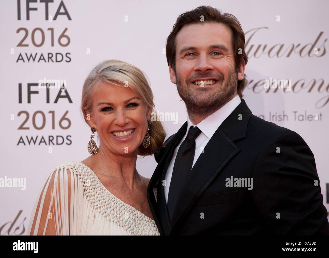 Francesca Standen and actor Clive Standen at the IFTA Film & Drama Awards (The Irish Film & Television Academy) Dublin Stock Photo