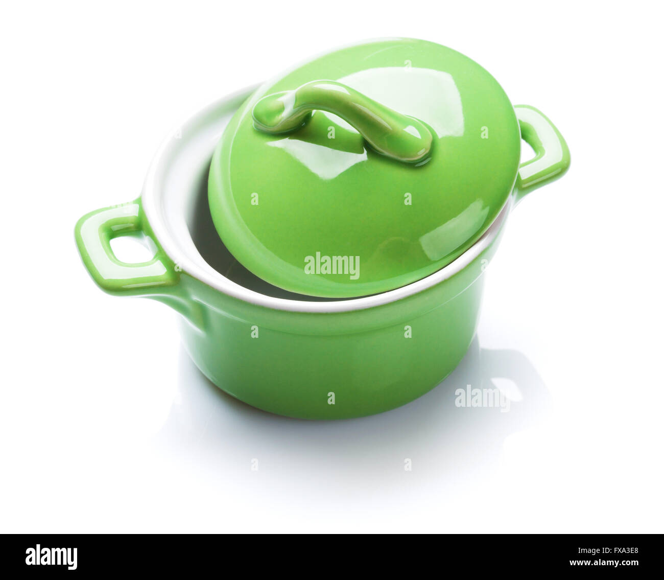 Green saucepan. Isolated on white background Stock Photo Alamy