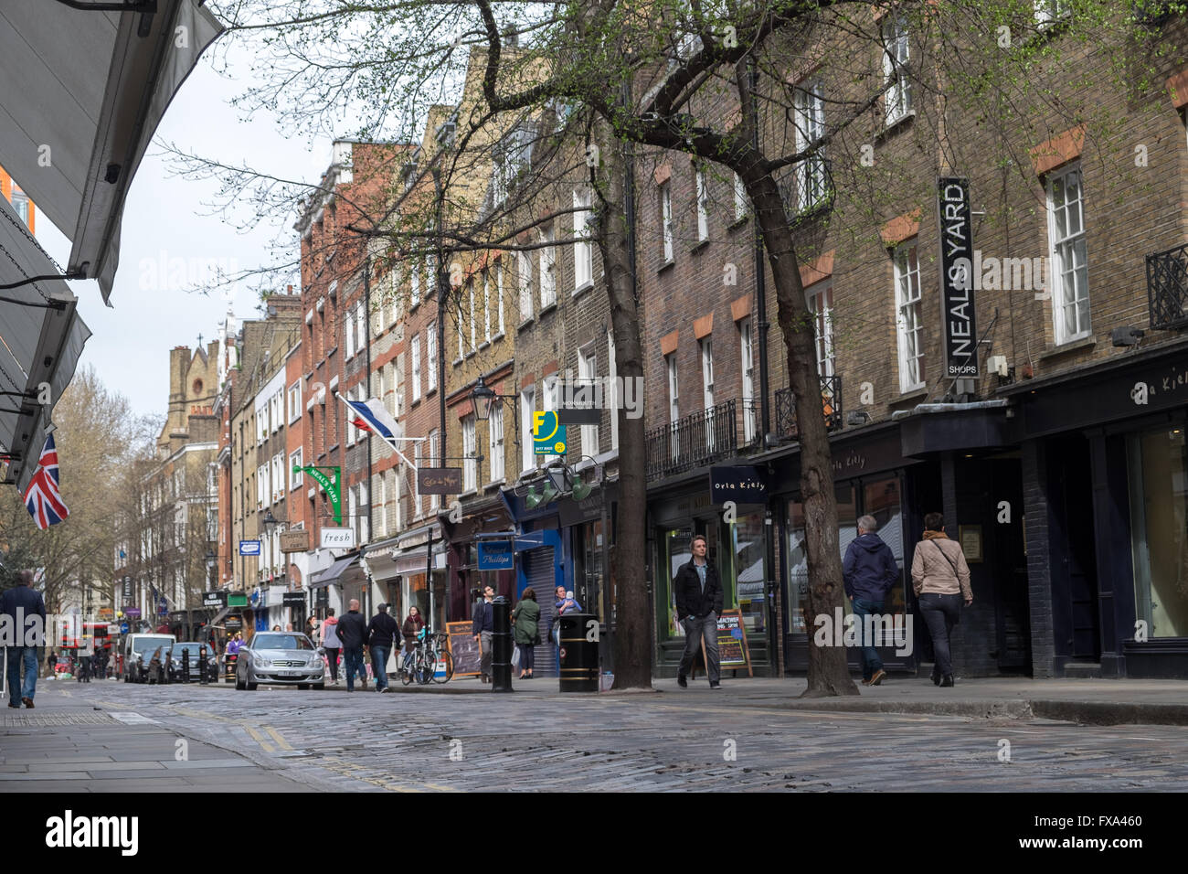 Streetscene near Neal's Yard, Covent Garden London Stock Photo