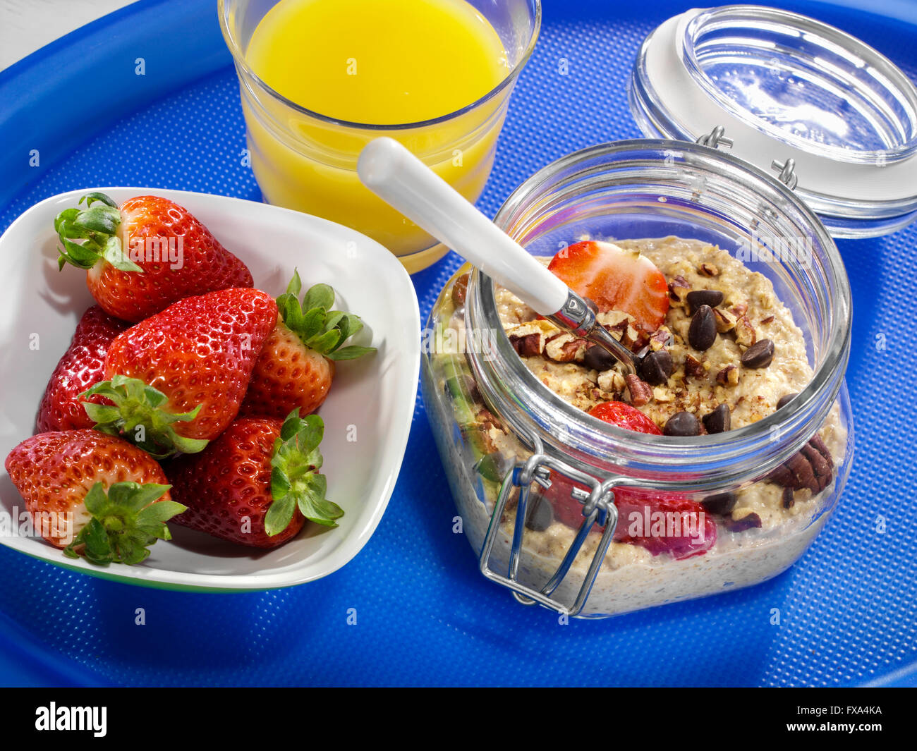 Overnight oats Stock Photo