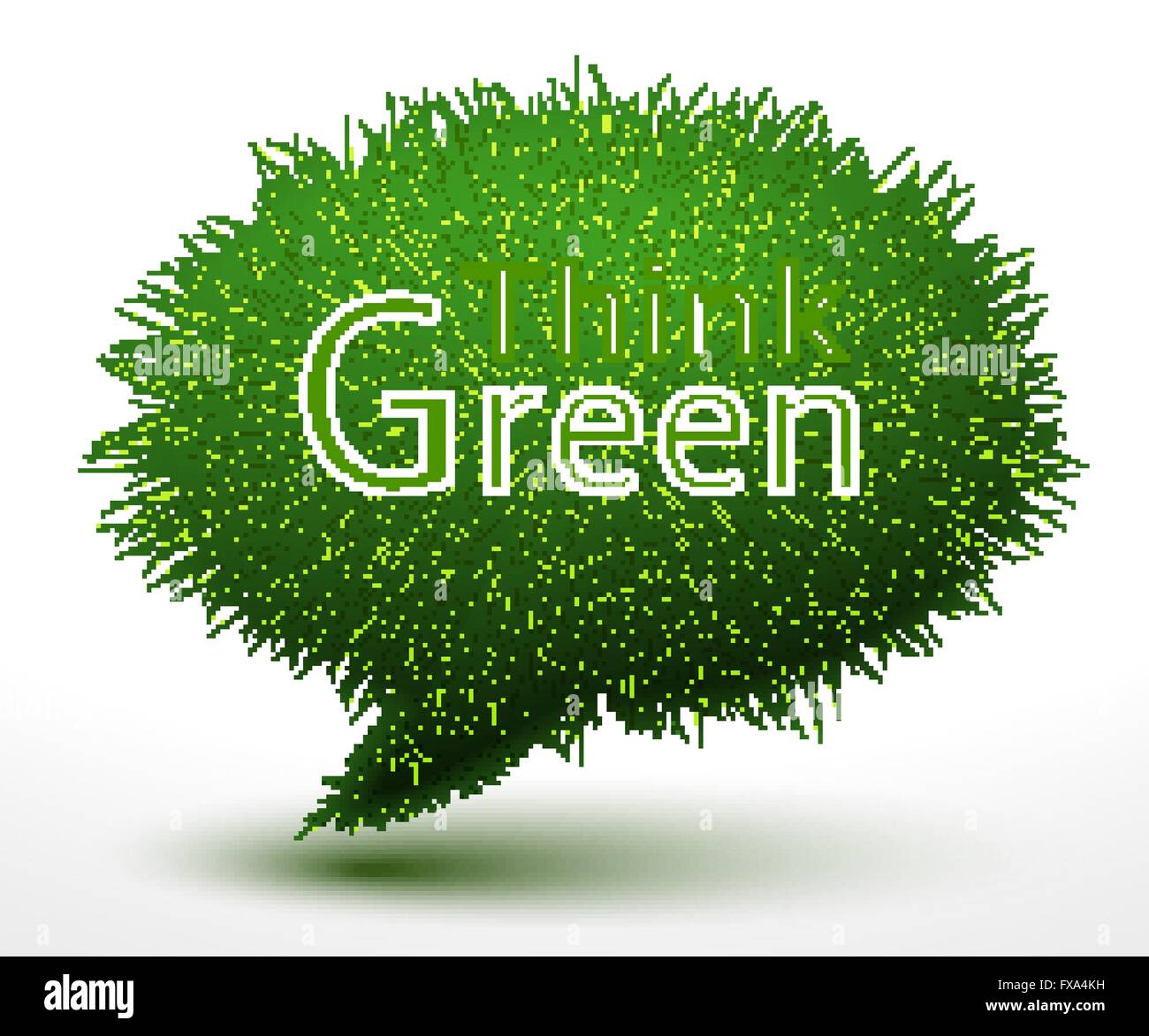 Think green concept on grass Stock Vector Image & Art - Alamy