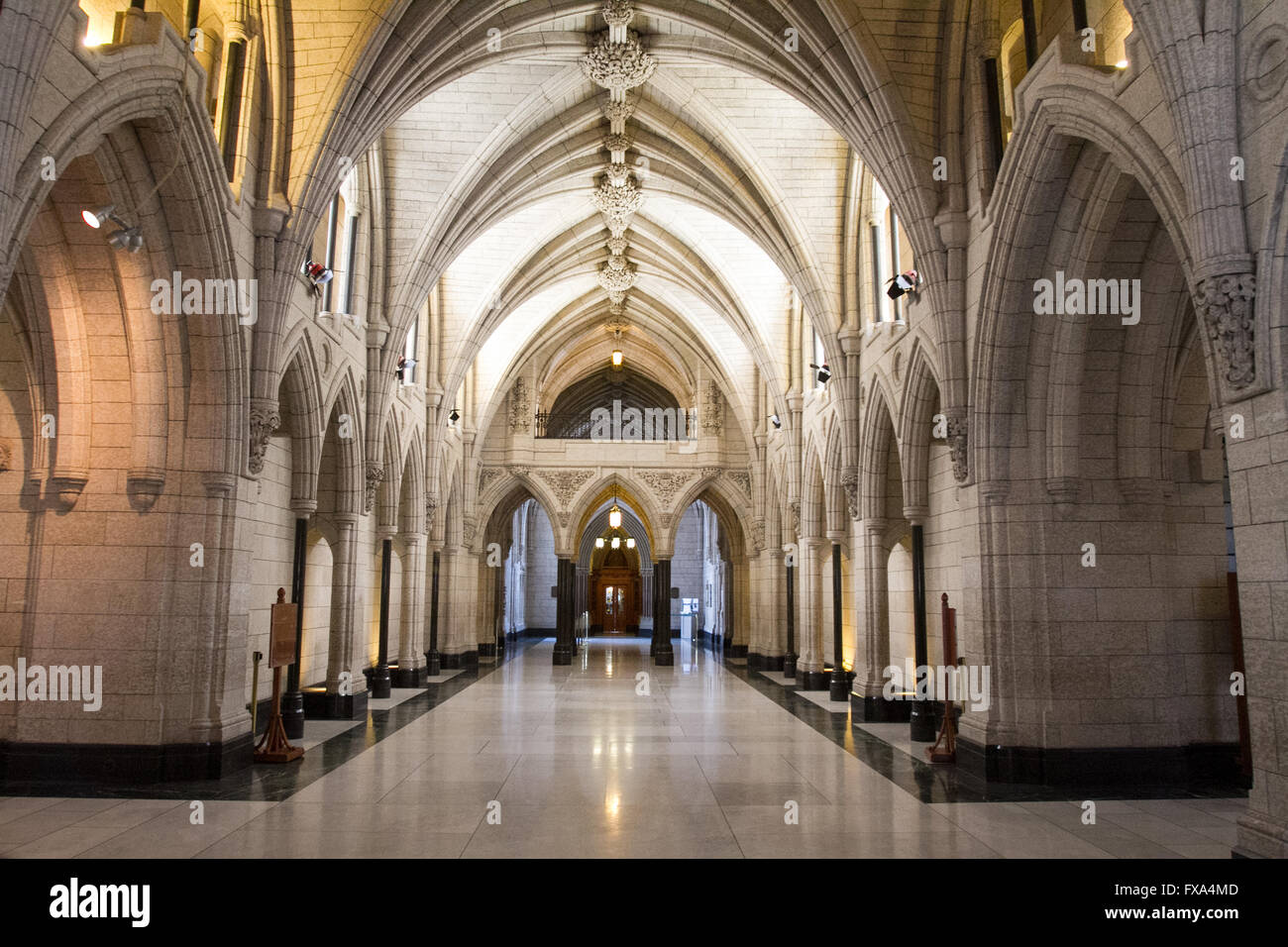The hall of honours in Parliament Hill in Ottawa, Ont., on April 29, 2012. Stock Photo
