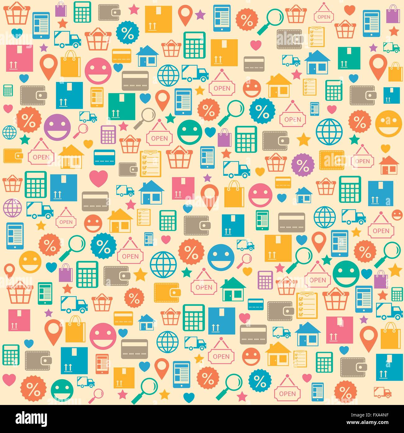 online shopping seamless background pattern Stock Vector Image & Art Alamy