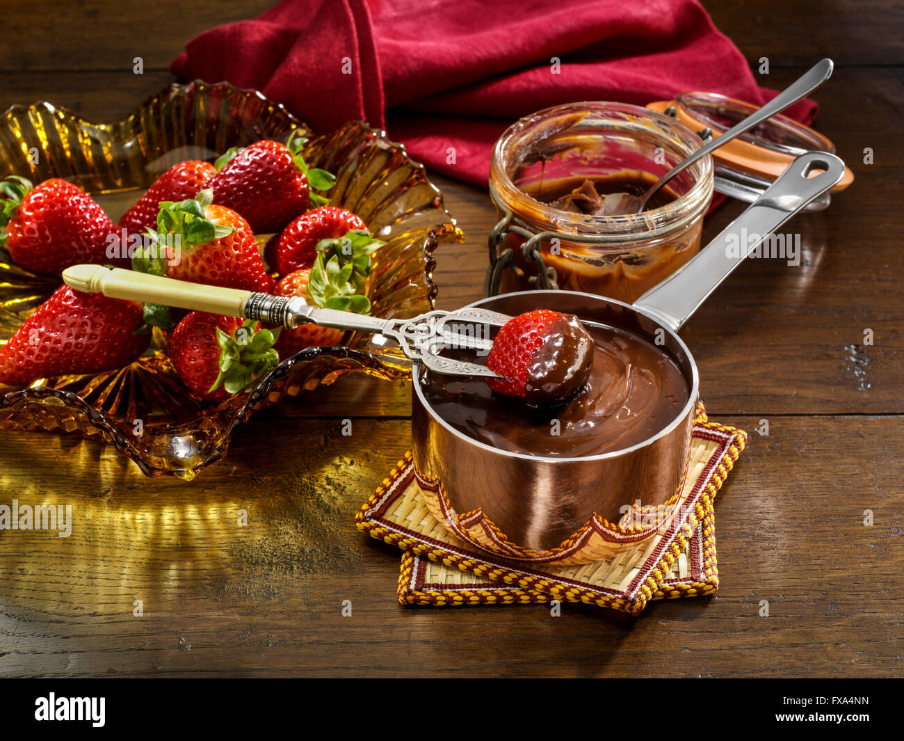 Chocolate Dulce de leche Stock Photo