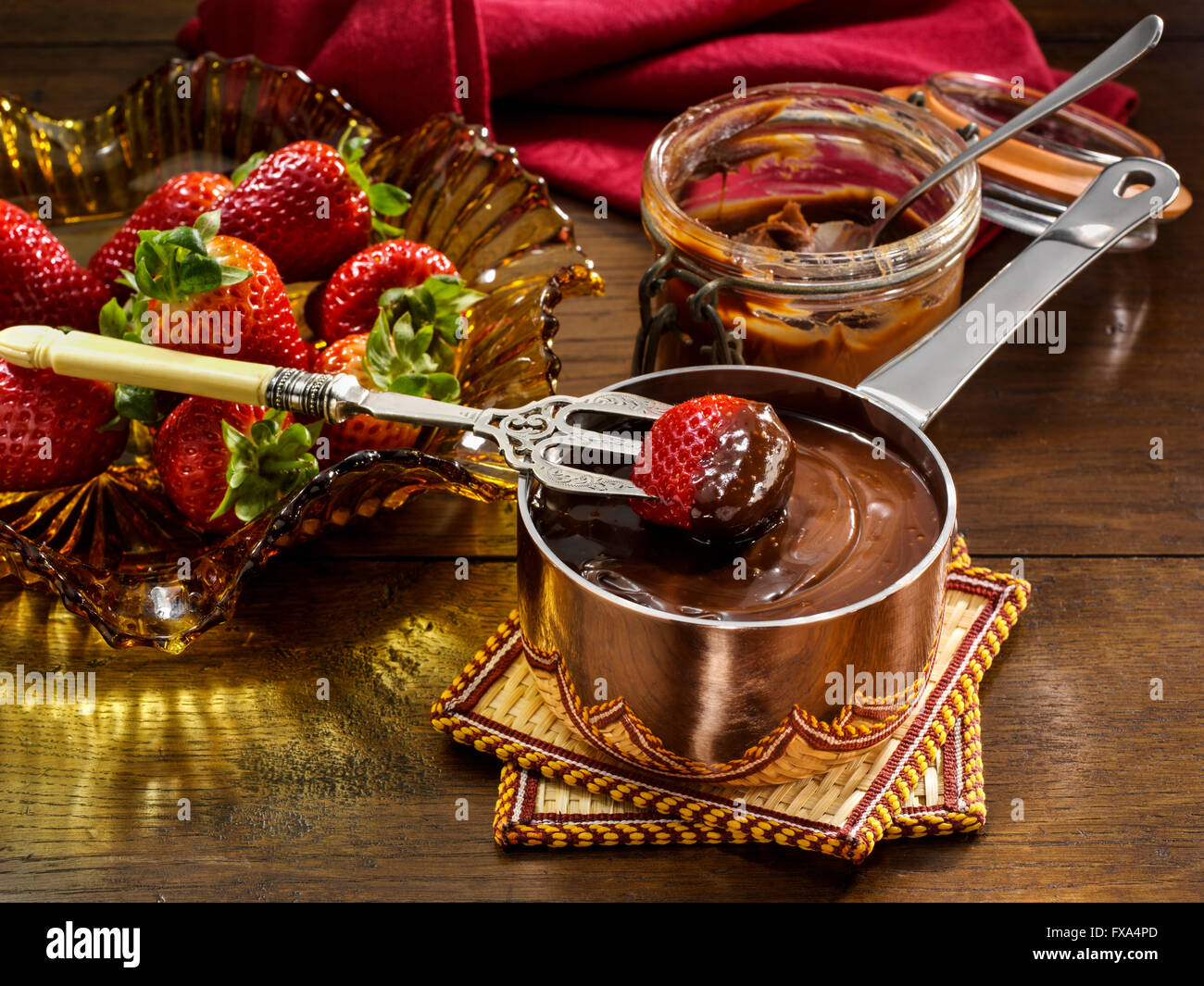 Chocolate Dulce de leche Stock Photo