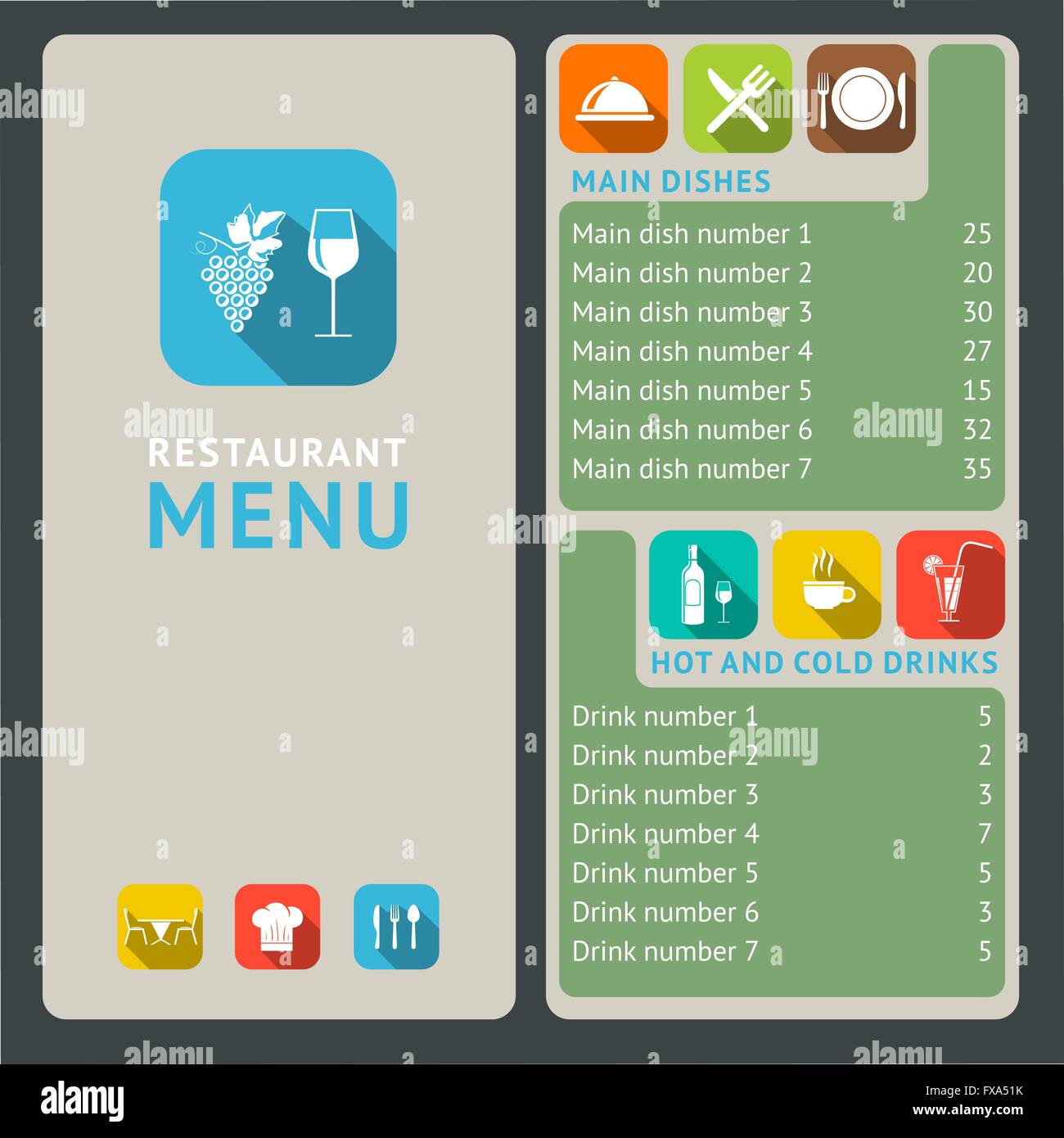 Restaurant menu template Stock Vector Image & Art - Alamy