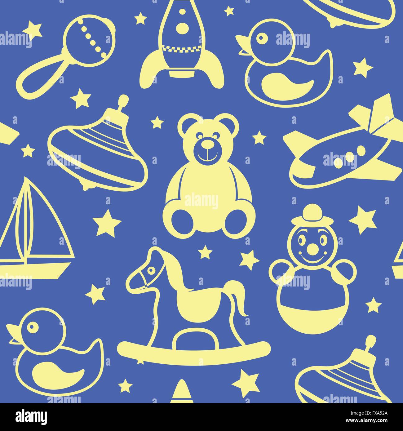 Toys collection wallpaper Stock Vector Image & Art - Alamy