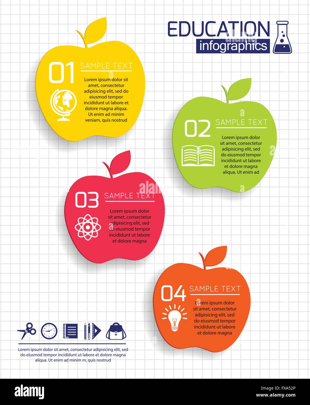 Education apple infographic Stock Vector Image & Art Alamy