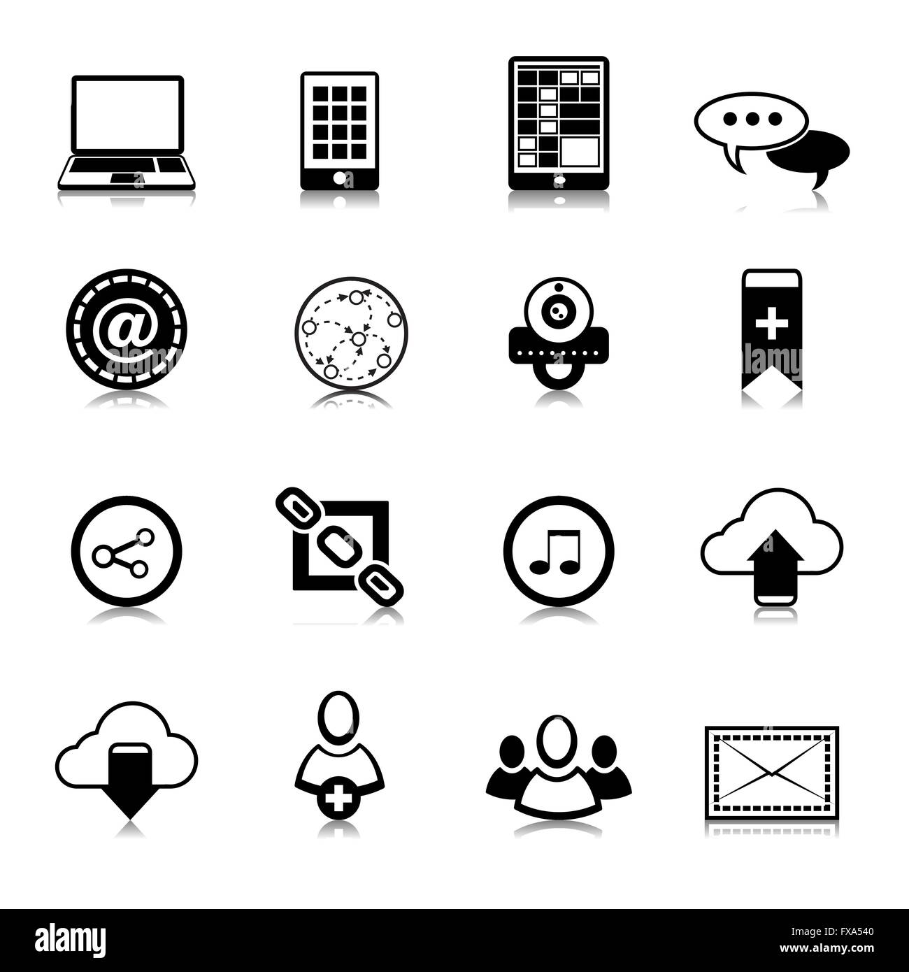 Social media icons set Stock Vector Image & Art - Alamy