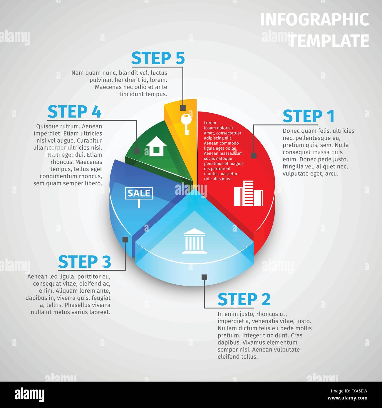 Pie chart real estate infographic Stock Vector Image & Art - Alamy