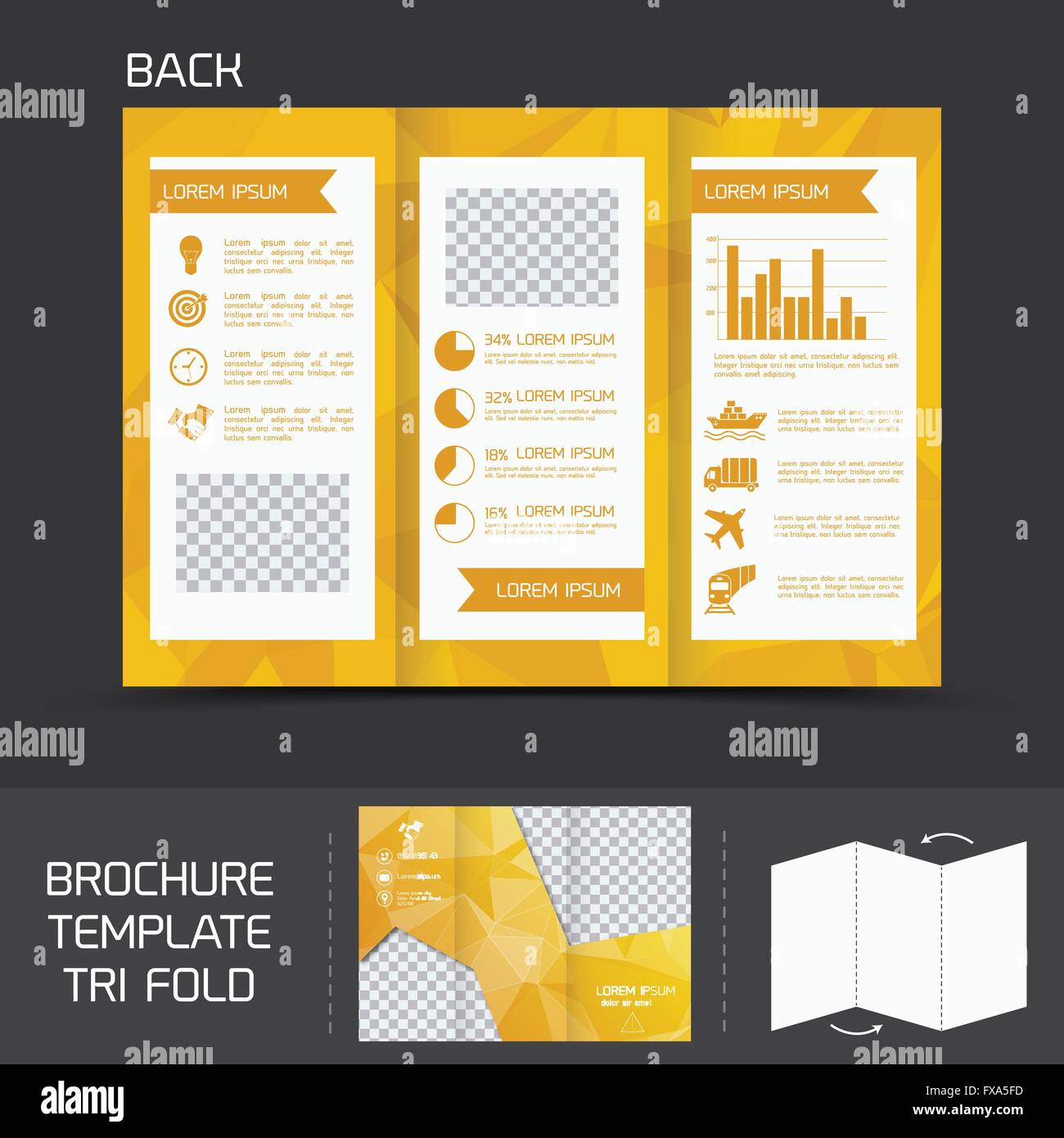 Brochure template tri fold Stock Vector Image & Art - Alamy