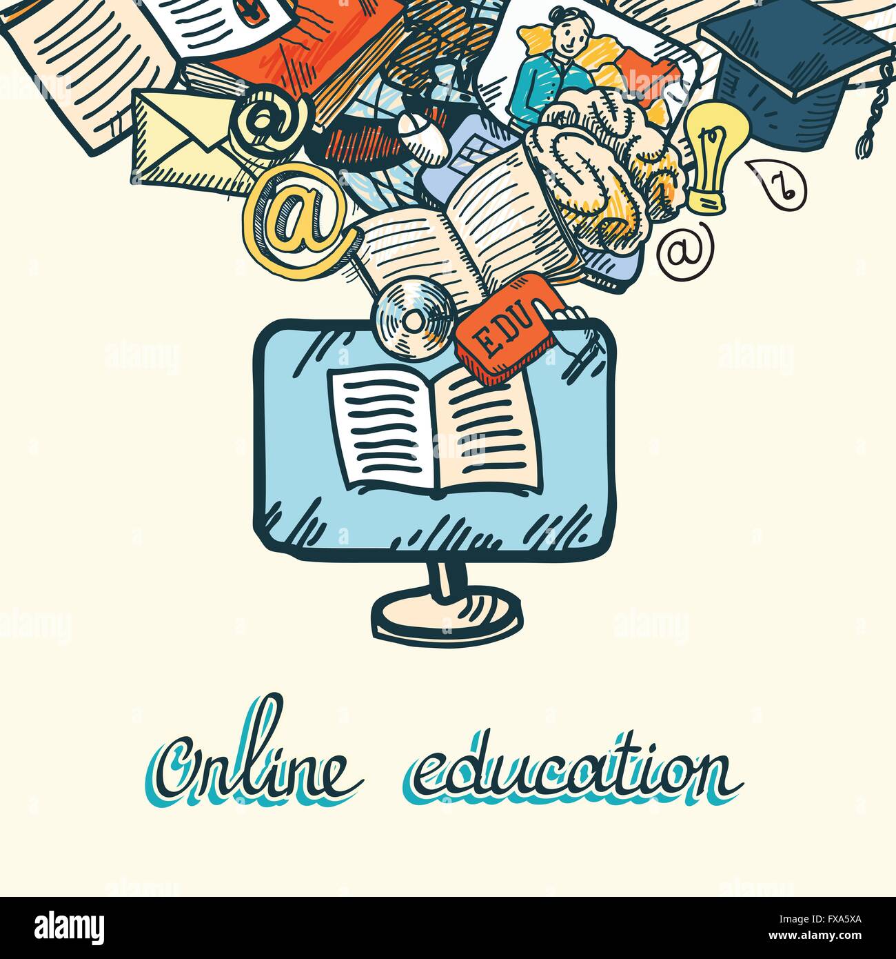 Online education icon set Stock Vector Image & Art - Alamy