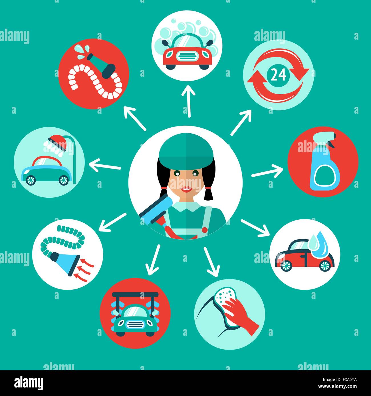 Car wash icons Stock Vector Image & Art Alamy