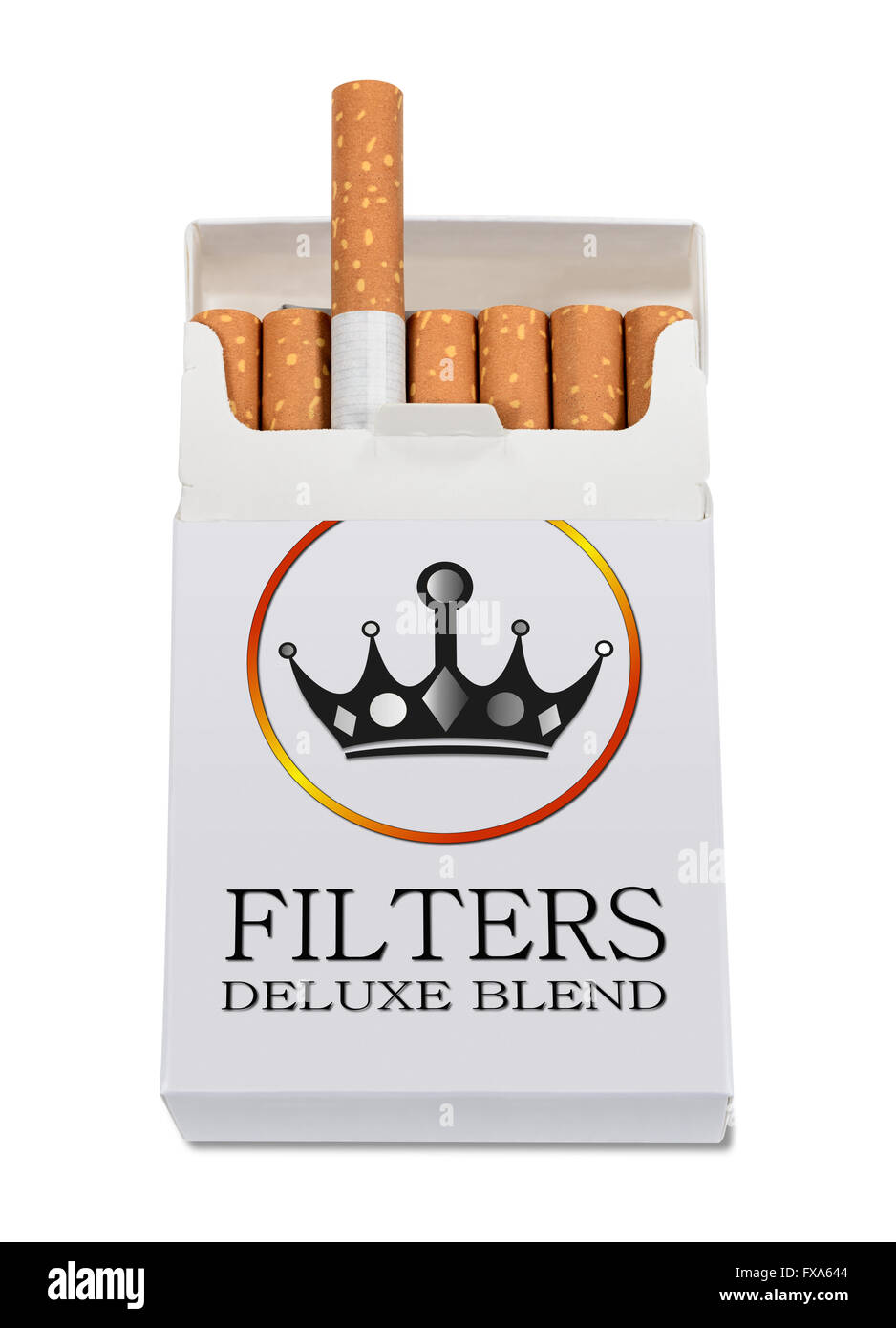 Fictive filter cigarettes packet box Stock Photo