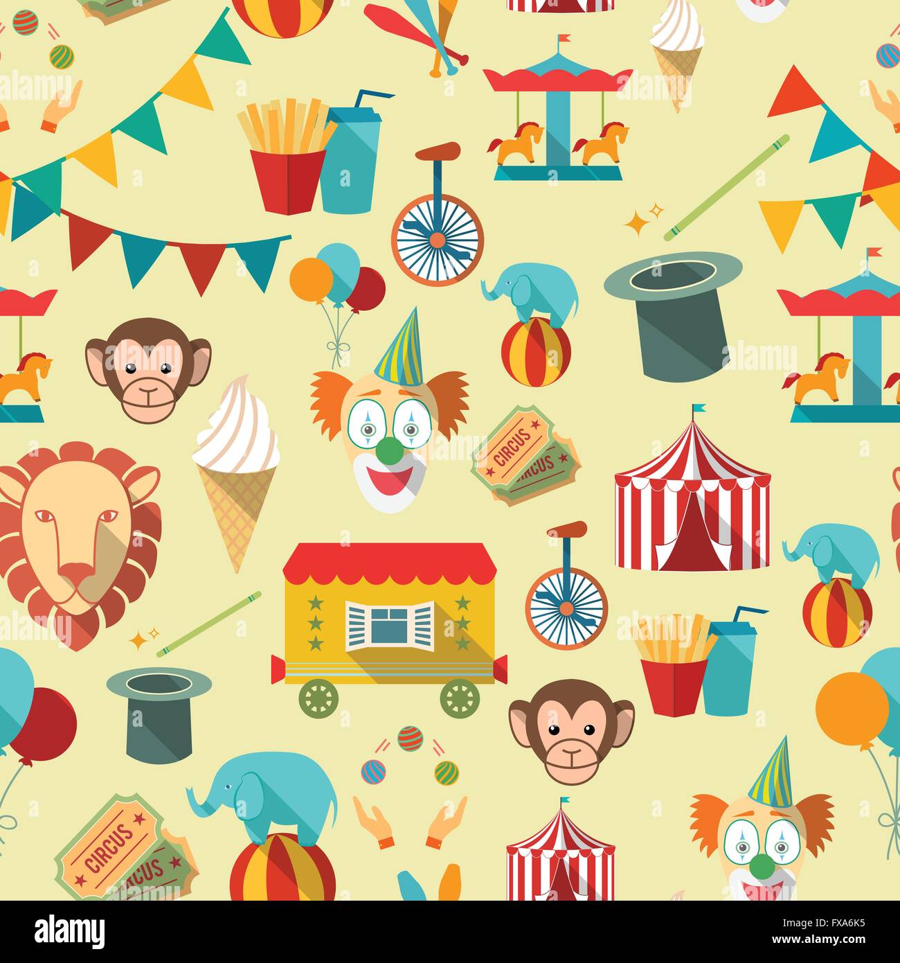 Circus seamless pattern Stock Vector Image & Art - Alamy