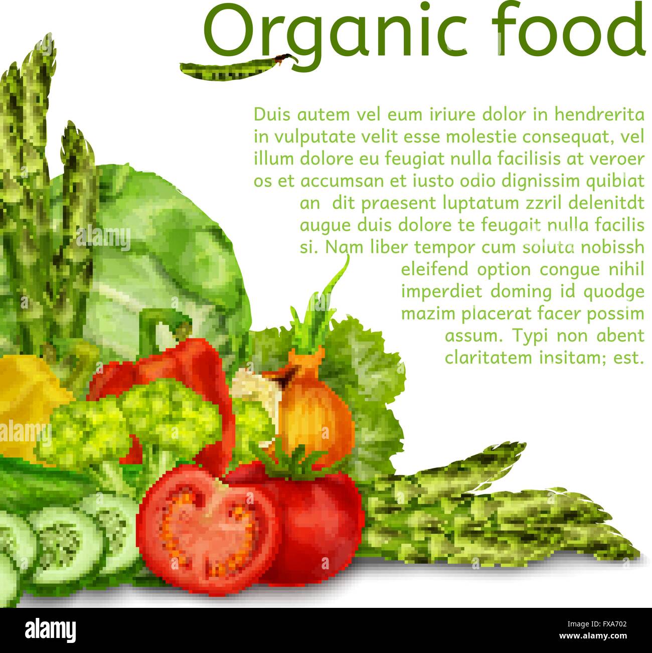 Vegetables set background Stock Vector Image & Art - Alamy