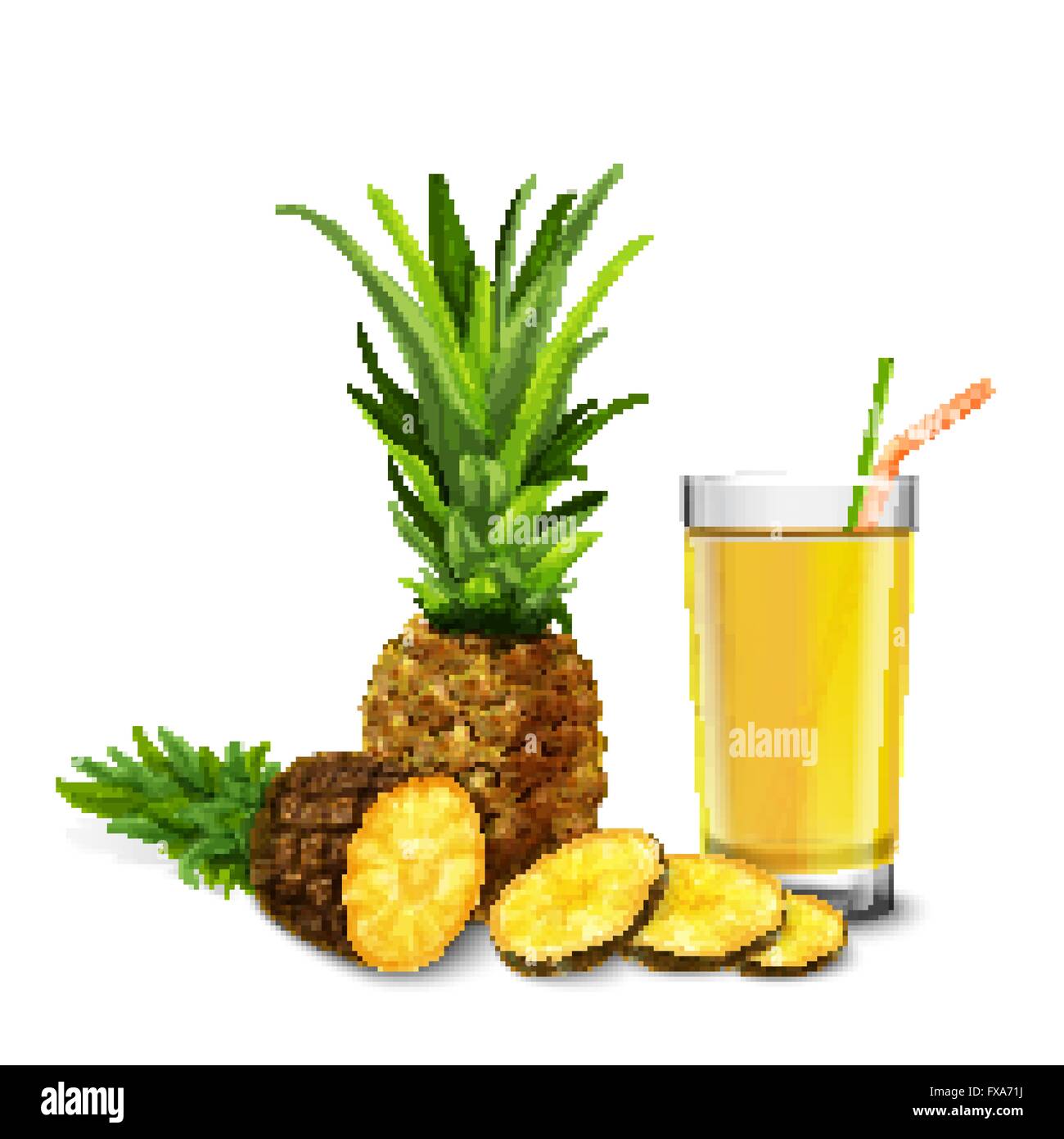 Pineapple juice glass Stock Vector Image & Art Alamy