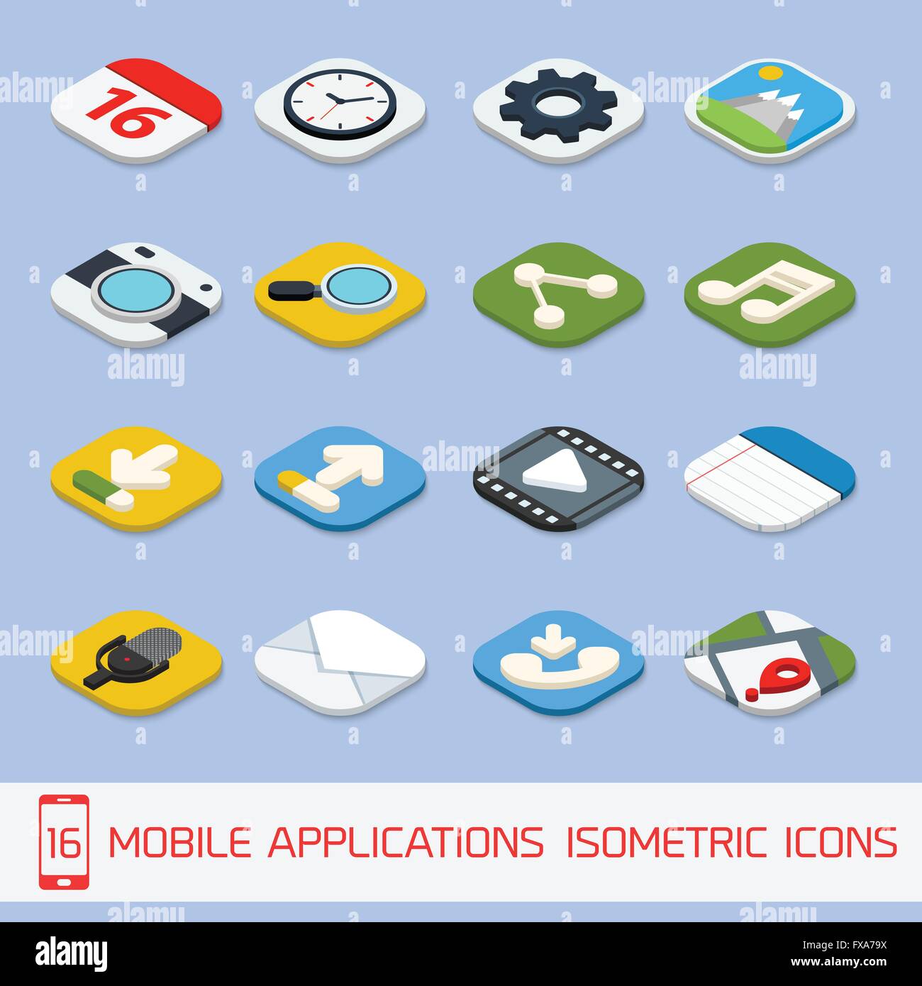 Isometric social icons hi-res stock photography and images - Alamy