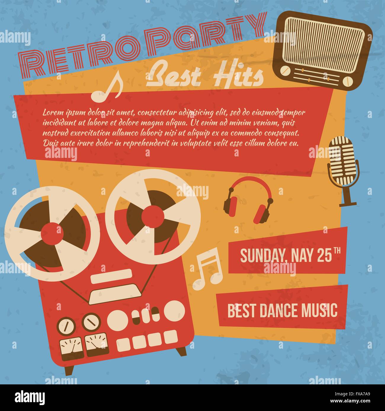 Retro party poster Stock Vector Image & Art Alamy