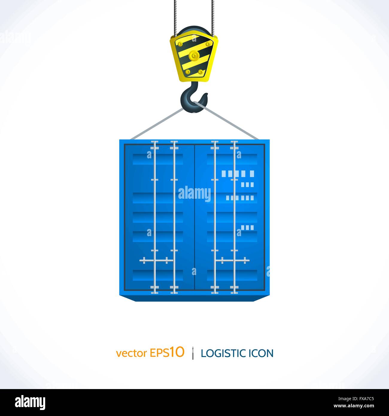 Logistic icon crane hook container Stock Vector Image & Art - Alamy