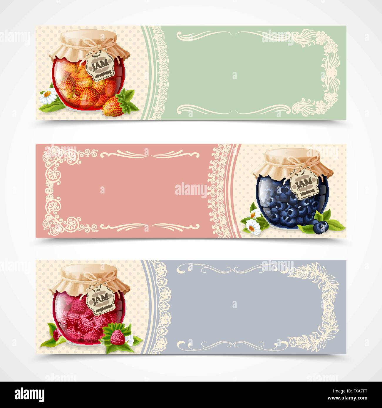 Jam banners set Stock Vector Image & Art Alamy