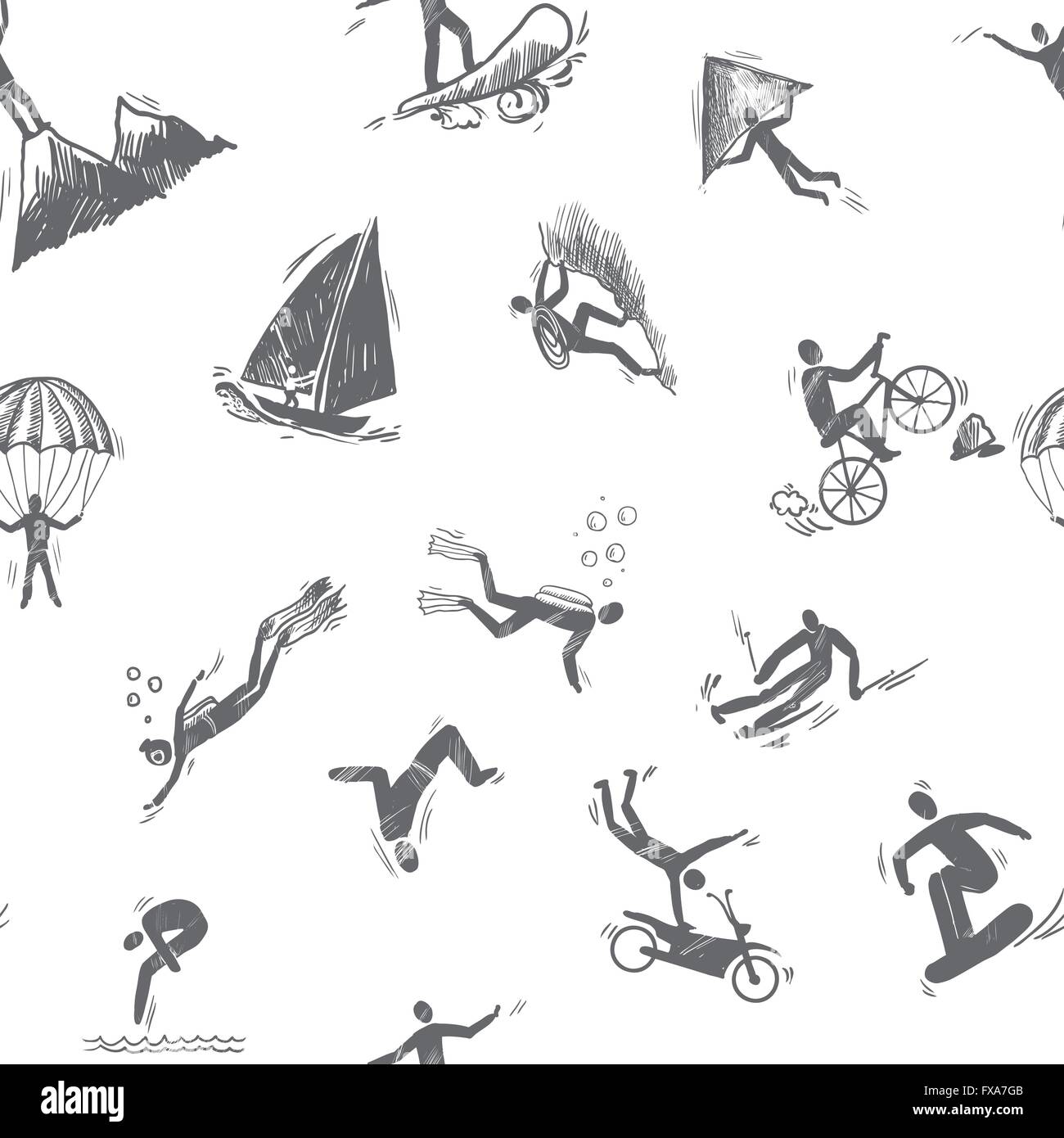 Extreme sports icon seamless Stock Vector Image & Art - Alamy