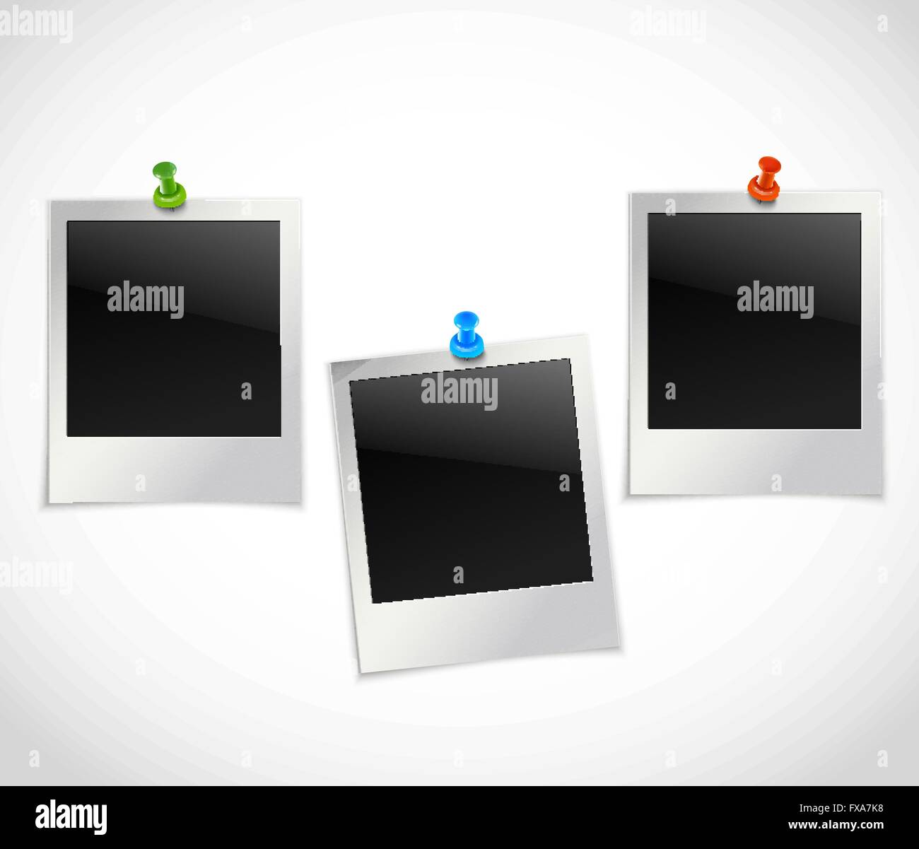 Photo frames with pushpins Stock Vector Image & Art Alamy
