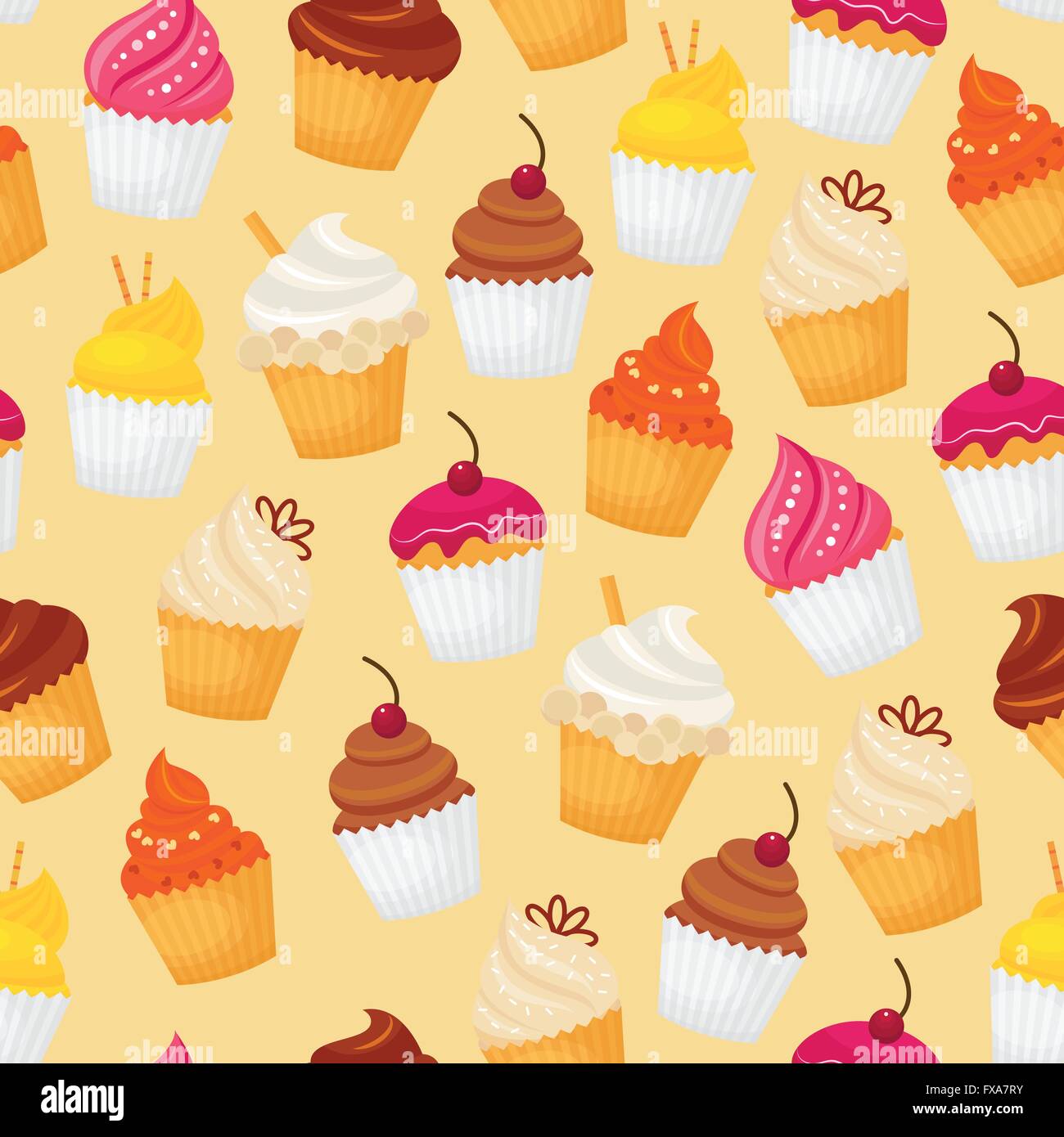 Cupcake seamless pattern Stock Vector Image & Art - Alamy